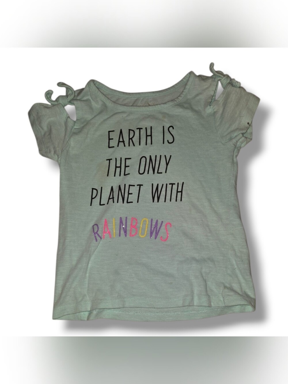 Kids' Mint Green 'Earth Is The Only Planet With Rainbows' Tee